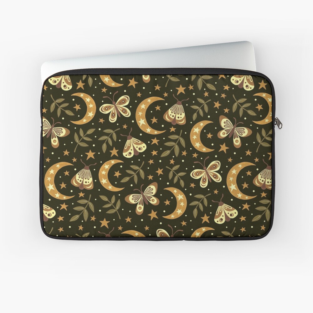Moons and moths Laptop Sleeve
