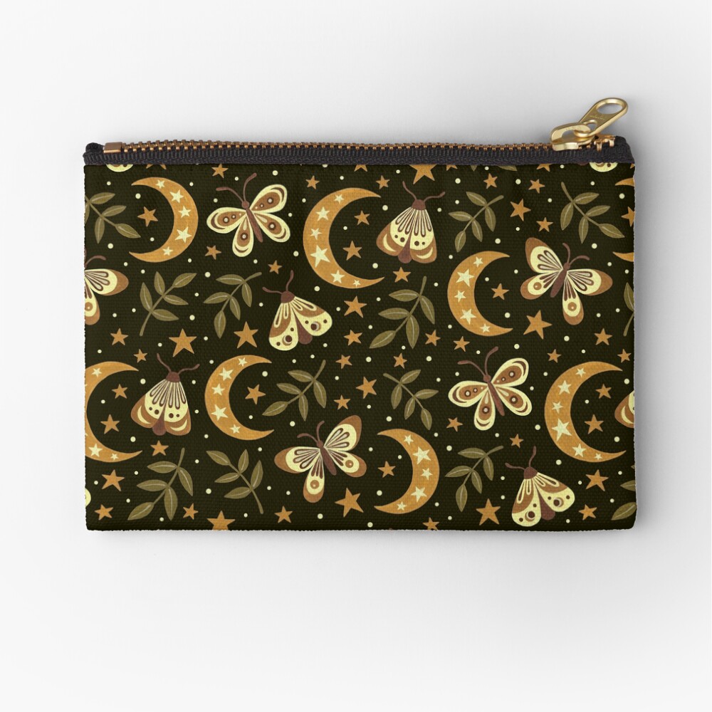 Moons and moths Zipper Pouch