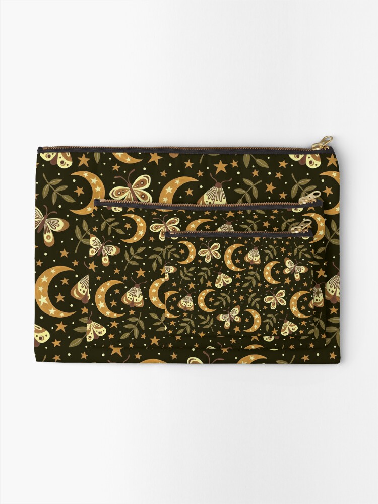 Alternate view of Moons and moths Zipper Pouch