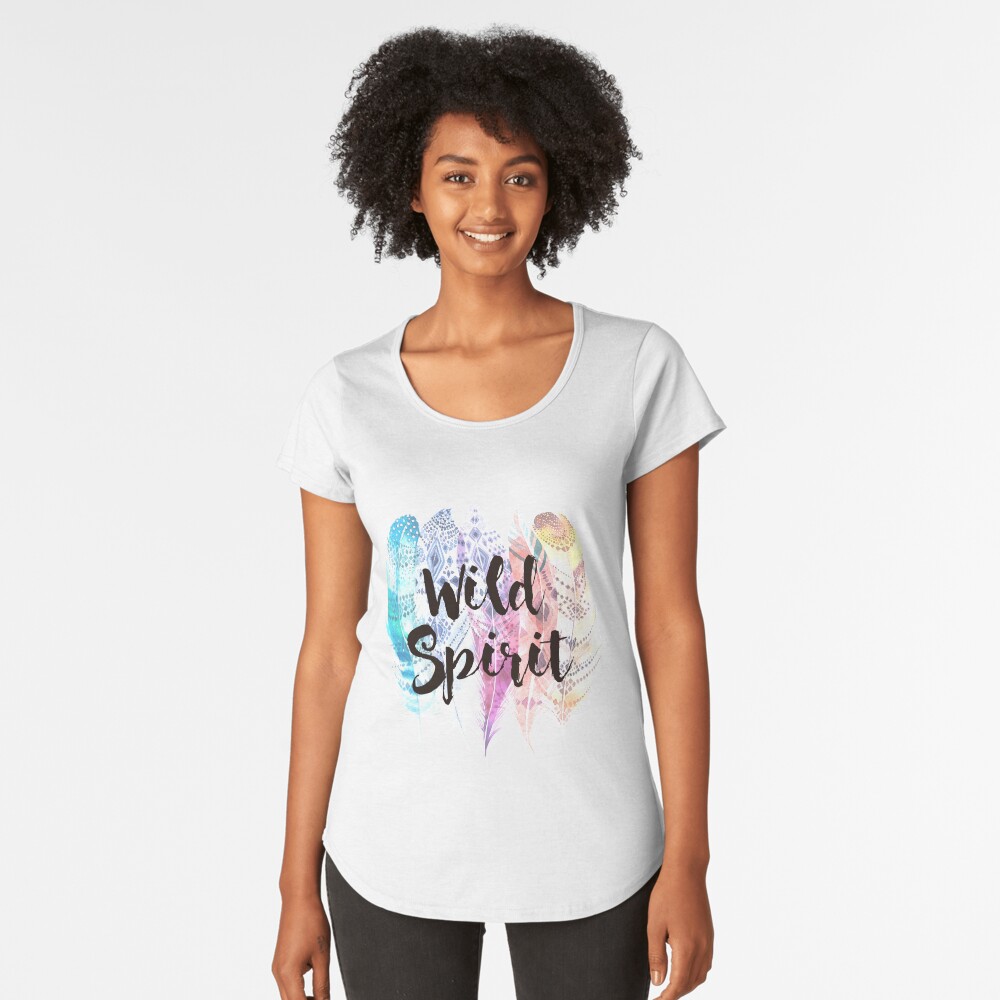 Vista previa del artículo con la obra «Camiseta premium de cuello ancho», diseñado y vendido por weloveboho.