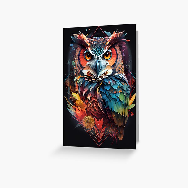 Owl Watercolor Greeting Card