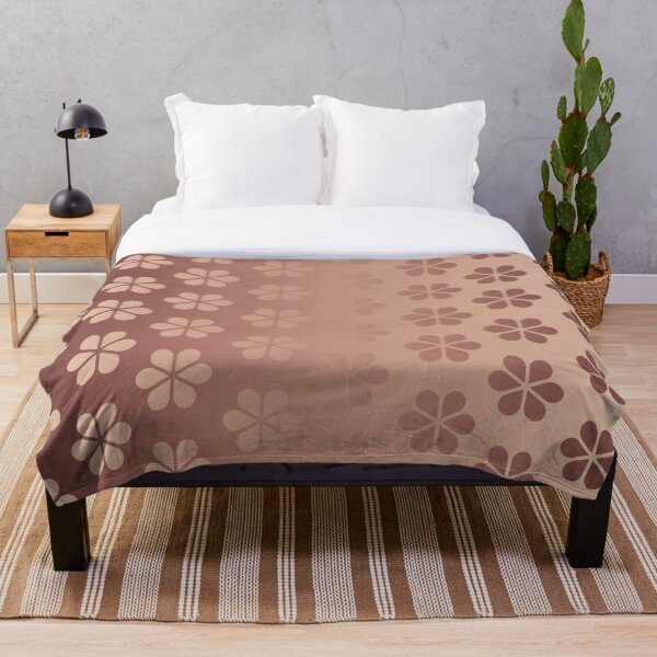 Item preview, Brown monochrome floral pattern designed and sold by Flowerlake.