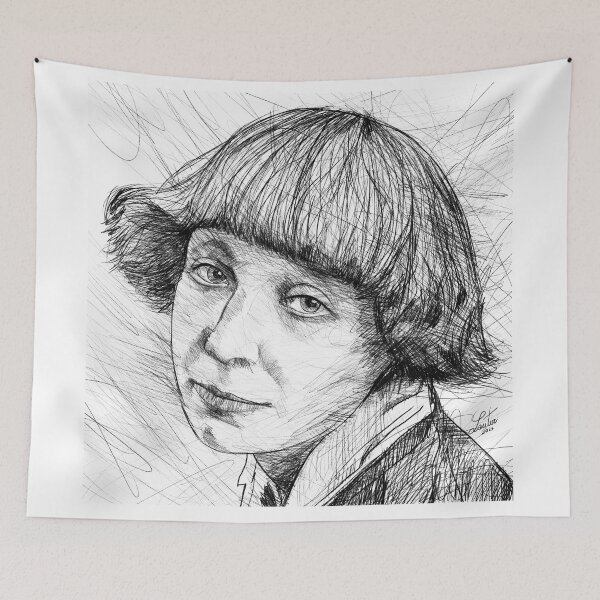 Item preview, MARINA TSVETAEVA pencil portrait designed and sold by lautir.