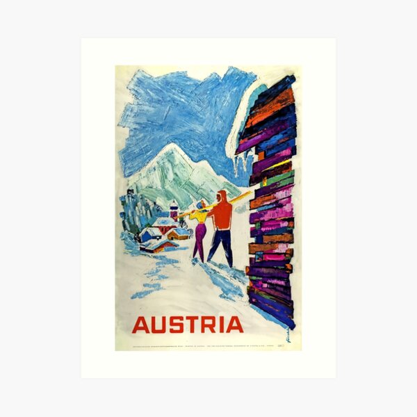 Austria, Ski Poster Art Print