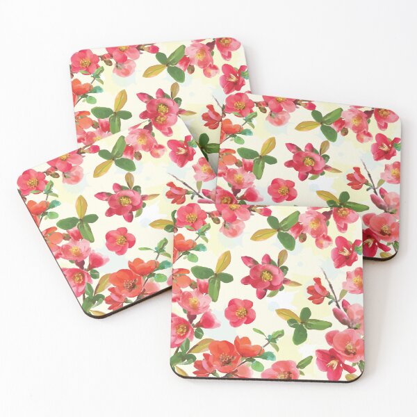Item preview, Japanese Quince Branches In Blossom designed and sold by danikaVT.