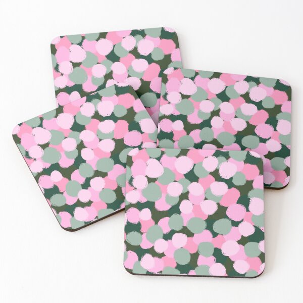 Item preview, Abstract, Pink and Green, Paint Brush Effect Round  designed and sold by OneThreeSix.