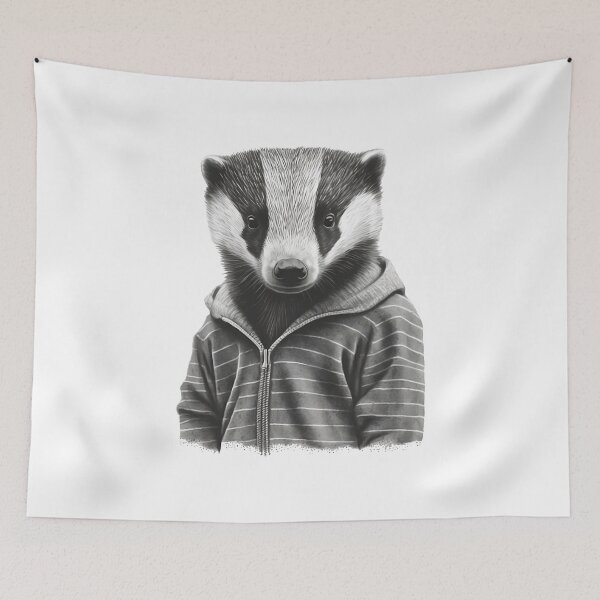 Item preview, Smart badger wear hoodie t shirt badger Human Style designed and sold by MaxEXP.