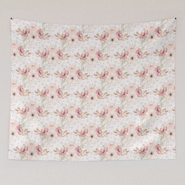 Aperçu de l'œuvre Beau motif floral de roses roses blush pastel créée et vendue par Jaydee001.