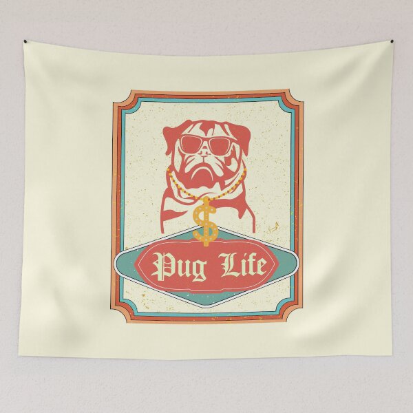 Item preview, Pug Life (Retro Thug Pug) designed and sold by ZingAndPep.