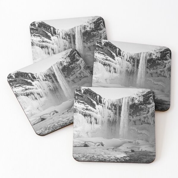 Item preview, Frozen Waterfall, Iceland B&W designed and sold by Kate-P-.