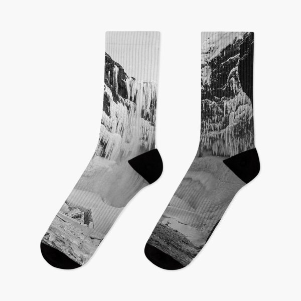 Item preview, Frozen Waterfall, Iceland B&W designed and sold by Kate-P-.
