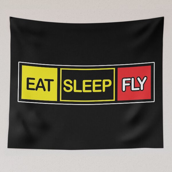 Item preview, Eat Sleep Fly - Funny Aviation Quote - Airplane Lover Slogan designed and sold by Ikaroots.