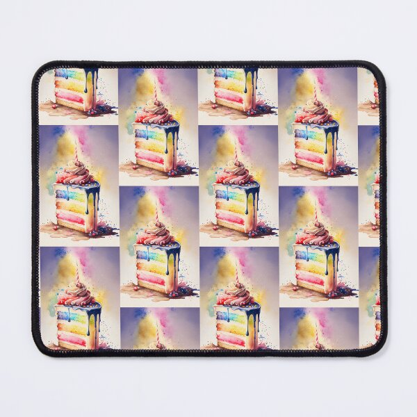 Item preview, Rainbow Birthday Cake Watercolor designed and sold by JAWgallery.