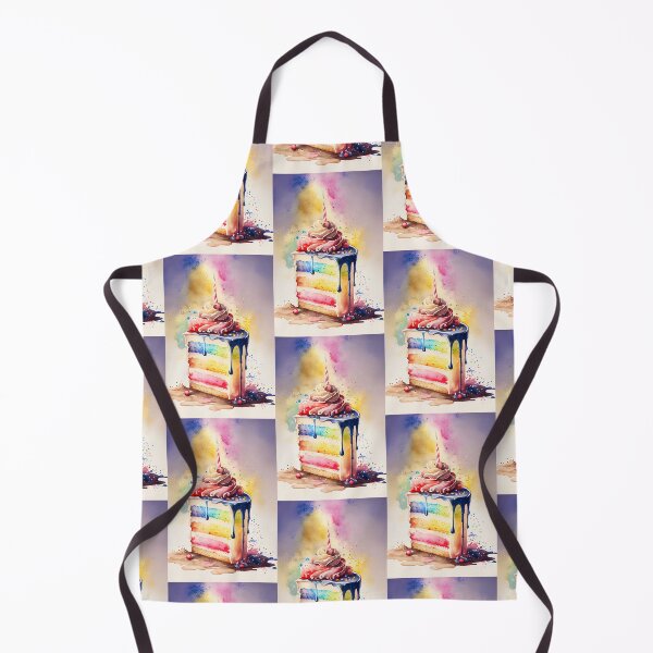 Item preview, Rainbow Birthday Cake Watercolor designed and sold by JAWgallery.