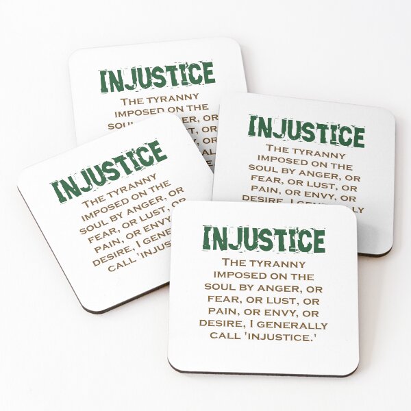 Item preview, The Tyranny Imposed On The Soul - Injustice Quote designed and sold by CrankyOldDude.