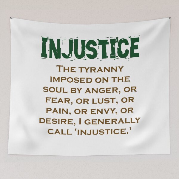 Item preview, The Tyranny Imposed On The Soul - Injustice Quote designed and sold by CrankyOldDude.
