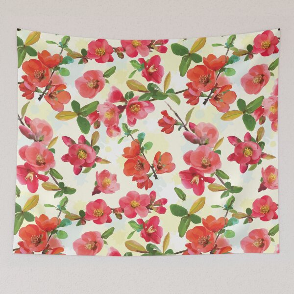Item preview, Japanese Quince Branches In Blossom designed and sold by danikaVT.