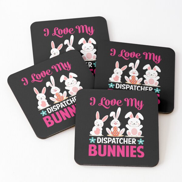 Item preview, I Love My Dispatcher Bunnies designed and sold by Print_Fuse.