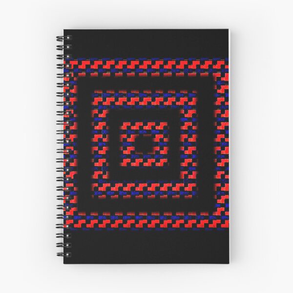 Item preview, Neon Red and Blue Square Spiral Cut Out  designed and sold by PPPimp.