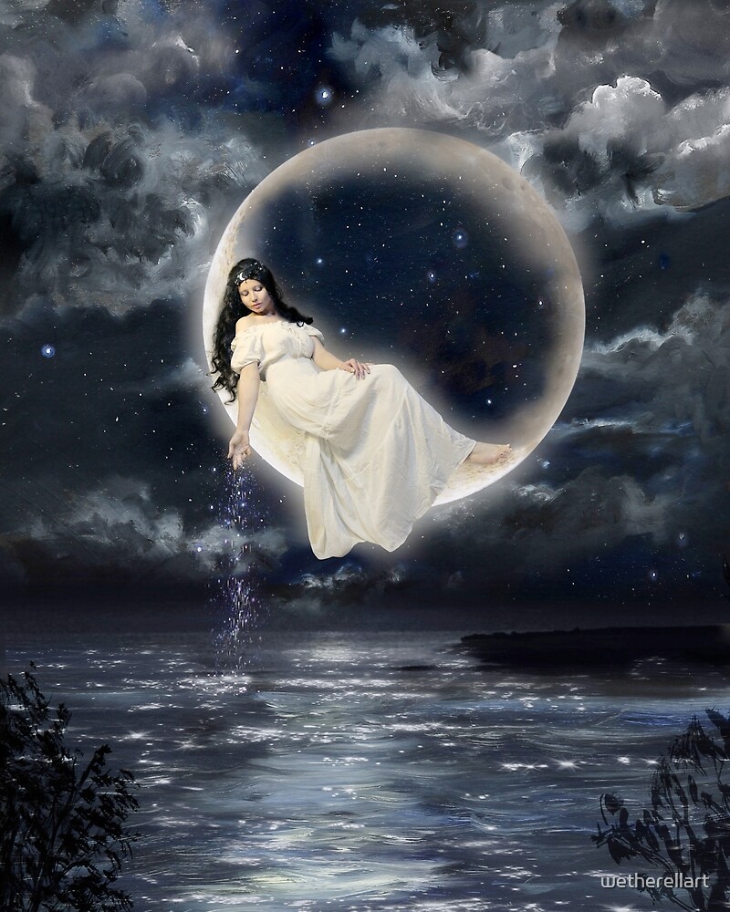 Moon Goddess by wetherellart