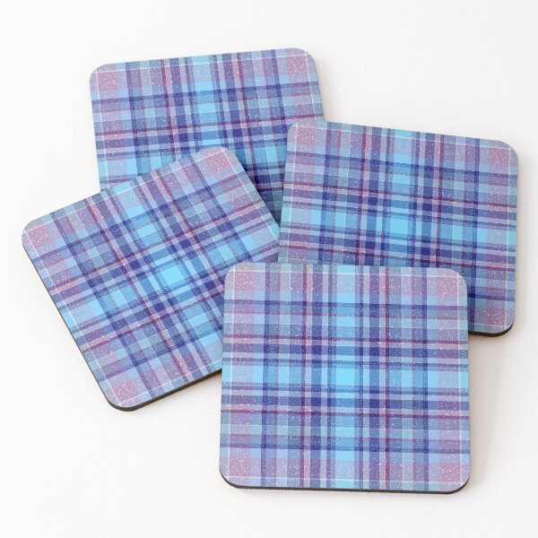 Aperçu de l'œuvre Motif tartan bleu rose scintillant # 2 créée et vendue par ARTDICTIVE.