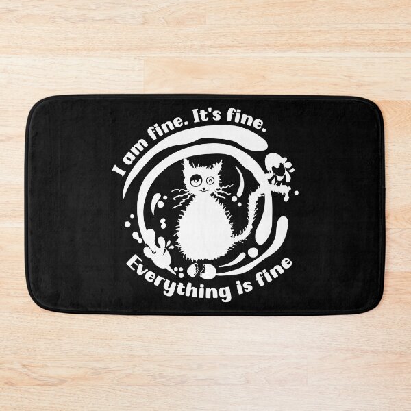 Item preview, Easter cat I am fine. It's fine. Everything is fine. Crazy white cat designed and sold by camelsvg.