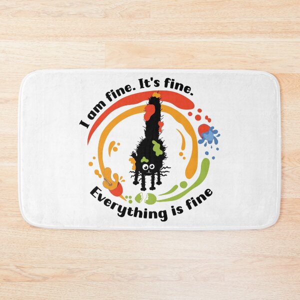 Item preview, Easter cat I am fine. It's fine. Everything is fine. Cat in paints designed and sold by camelsvg.