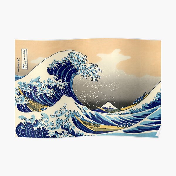 La grande vague au large de Kanagawa, affiche Poster