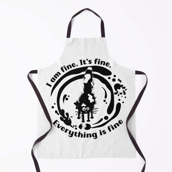 Item preview, Easter cat I am fine. It's fine. Everything is fine. Black cat in paints designed and sold by camelsvg.