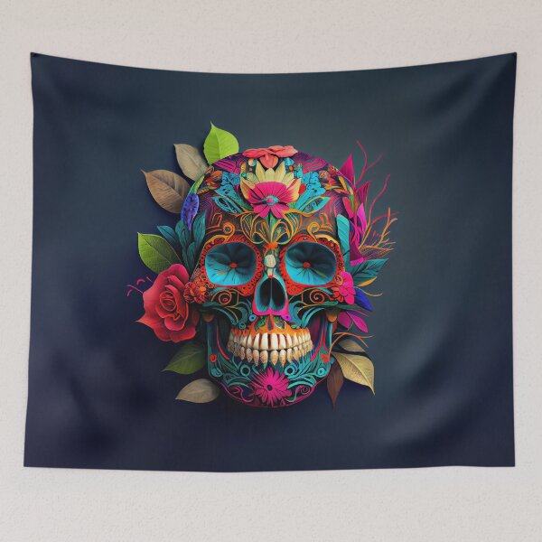 Item preview, Colorful Floral Skull Festival designed and sold by MrBadDream.