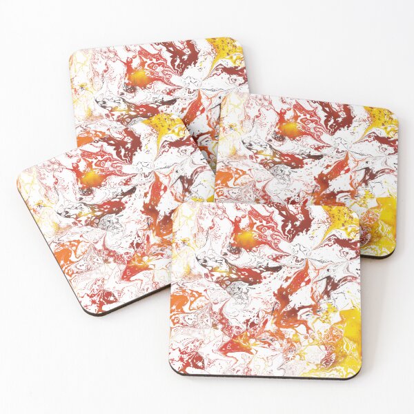 Item preview, Liquid Fire - Pouring, Liquid Art in red, orange and yellow designed and sold by Connys Colorful World.