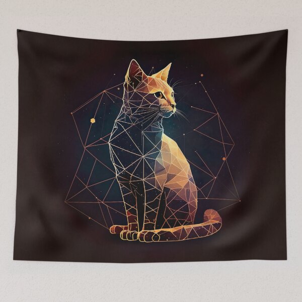 Item preview, Orange Cat Constellation Geometric designed and sold by mhart64.