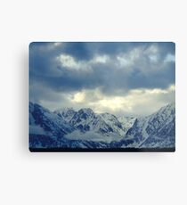 Grand Teton Winter Cloud Metal Print