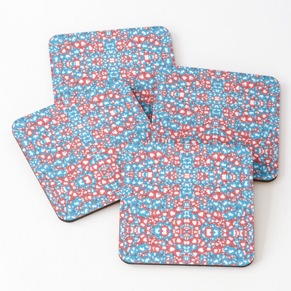 Item preview, Red Blue Likes Hearts Signs Pattern designed and sold by SSK Designs.