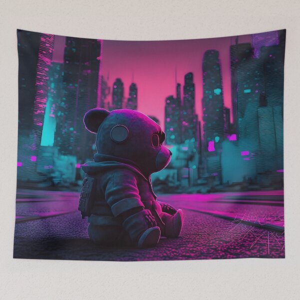 Item preview, Synthwave Teddy Space/Cyperpunk designed and sold by Harlechryzz.