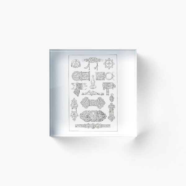 Item preview, rejilla, hebilla y broche con motivos vegetales fitoiconográficos designed and sold by everydaybotany.