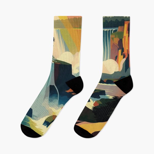 Item preview, Iguazu Falls - Abstract Art Style designed and sold by ArtNouveauChic.