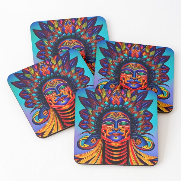 Item preview, New World Gods (20) - Mesoamerican Inspired Psychedelic Art designed and sold by TheThirdEye.