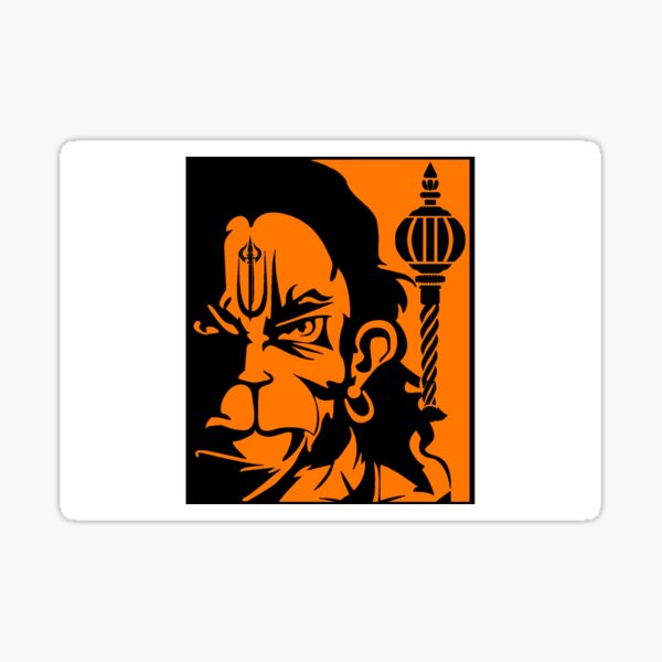 VVWV God Hanuman Vinyl Sticker for Cars and Truck Bike Scooty