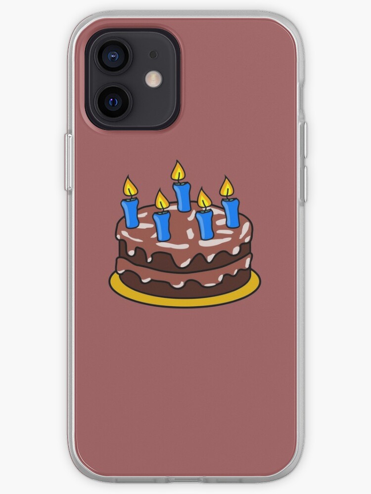 Coque Iphone Chocolate Birthday Cake Emoji Par Printpress Redbubble