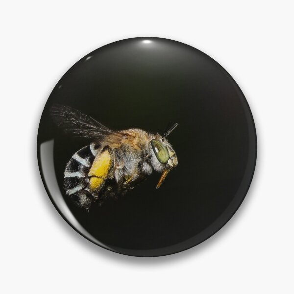 Item preview, Abeja de bandas azules en vuelo designed and sold by scar.