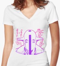 Camiseta entallada de cuello en V Suave y mojado