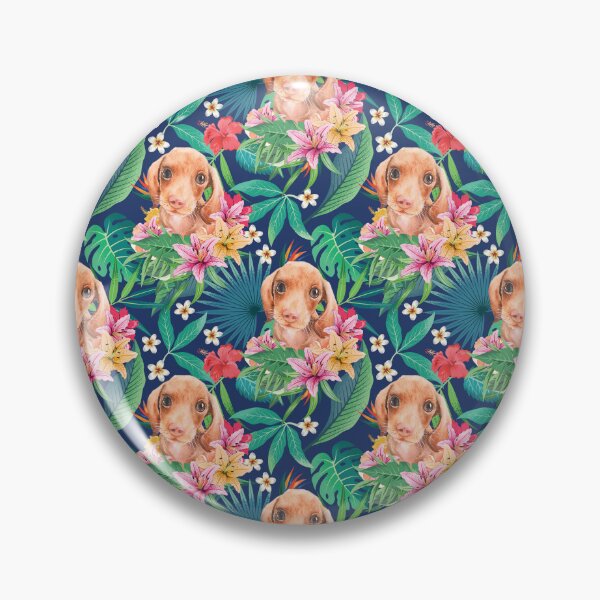 Item preview, Tropical Red Dachshund Doxie Puppy designed and sold by lulupetart.