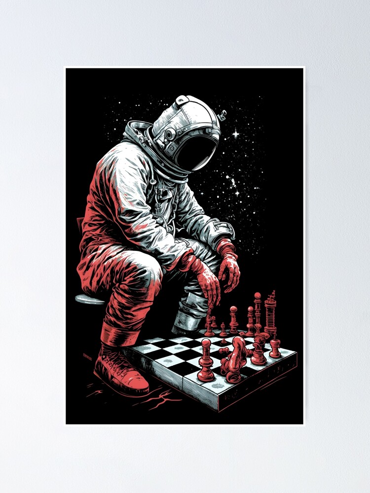 a brazilian teenage astronaut playing chess - Playground