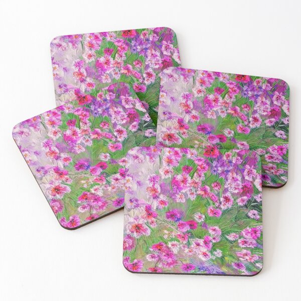 Item preview, Wild Pink Flowers Contemporary Digital Art designed and sold by davidelder.