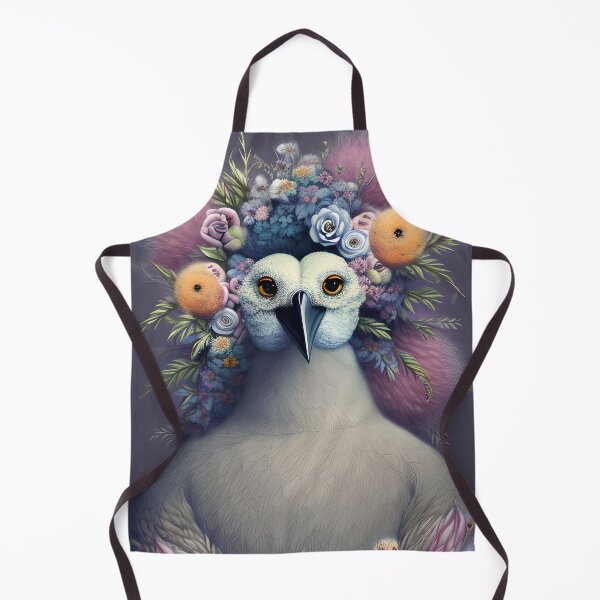 Item preview, Magical White Bird Creature with Beautiful Flower Hat designed and sold by Stian Iversen.