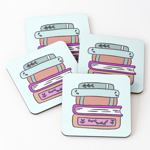 Item preview, Cute pastel fantasy books pile designed and sold by Yarafantasyart.