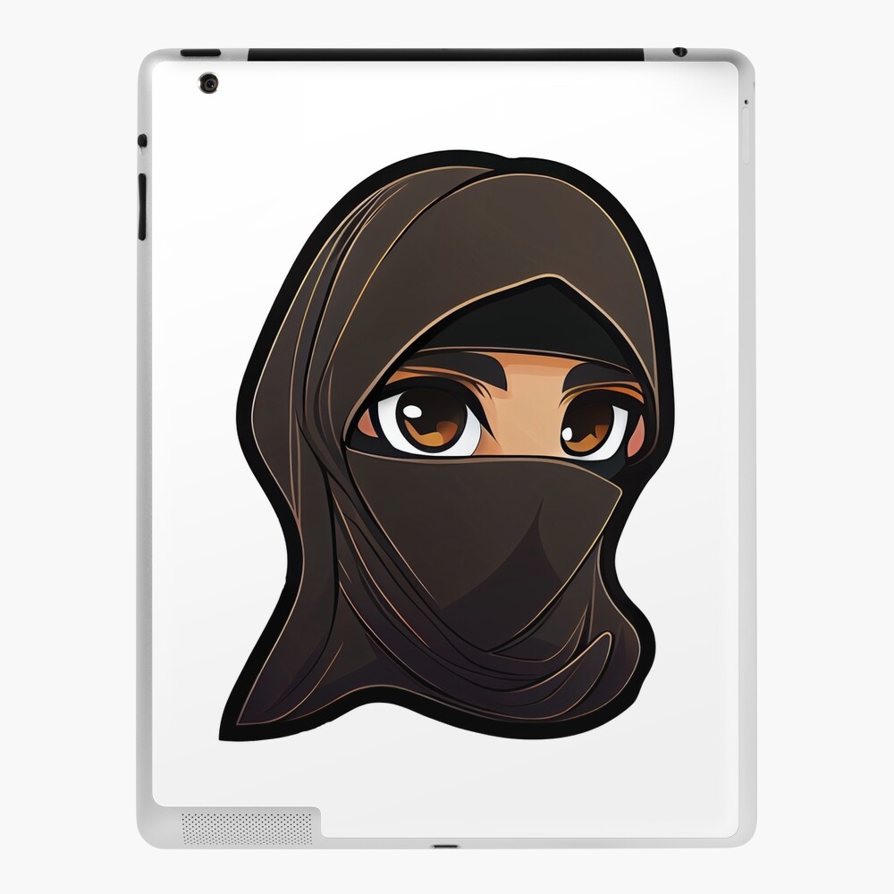 Beautiful Girl in Hijab Cartoon iPad Case & Skin for Sale by MrBadDream