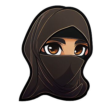 Beautiful Girl in Hijab Cartoon iPad Case & Skin for Sale by MrBadDream