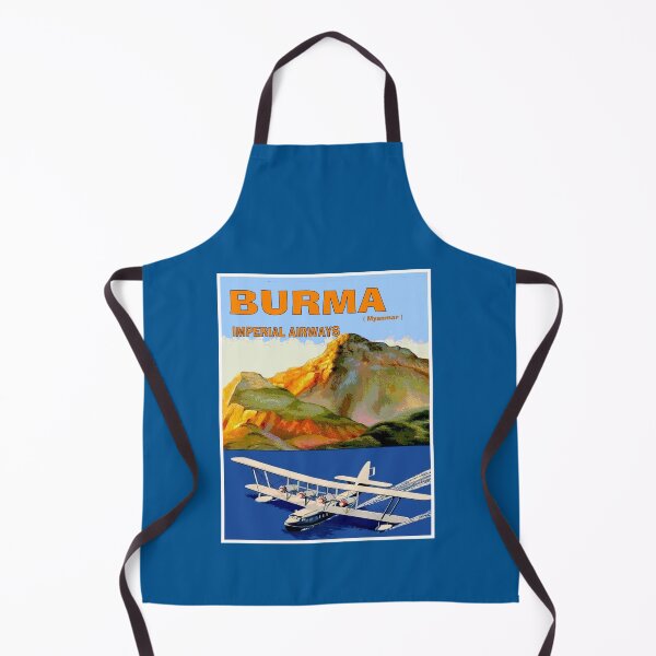 Item preview, IMPERIAL AIRWAYS : Vintage Fly To BURMA Travel Advertising Print designed and sold by posterbobs.